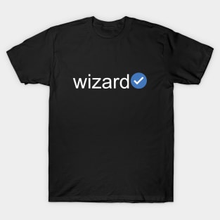 Verified Wizard (White Text) T-Shirt